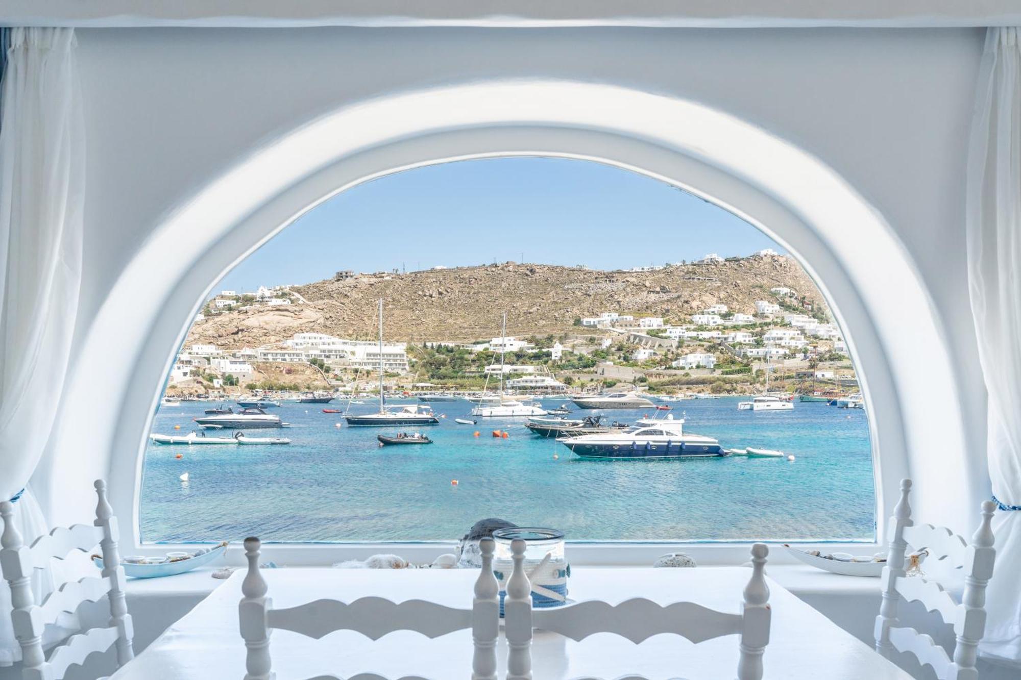 Вилла Luxury Sea House By Blue Waters Mykonos Орнос Экстерьер фото