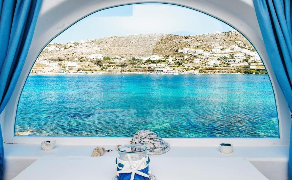 Вилла Luxury Sea House By Blue Waters Mykonos Орнос Экстерьер фото